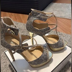 Guess Silver and Gold Heels